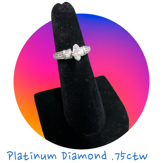 Eternal Brilliance: Platinum Diamond Ring with 3/4 ctw – A Timeless Symbol of Love | US Pawn and Loan