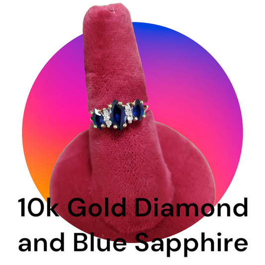 10k Gold Marquise Trio Ring | US Pawn and Loan