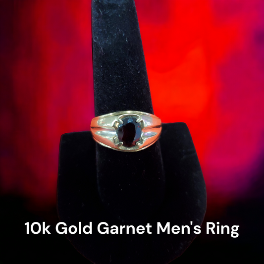 10k Gold Men's Garnet Ring | US Pawn and Loan